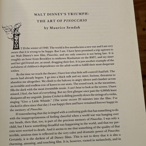 WALT DISNEY'S VERSION OF PINOCCHIO (1939) Abrams 1989 Printing Maurice Sendak - Picture 10 of 12